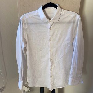 Men’s massimo dutti white button up shirt size medium